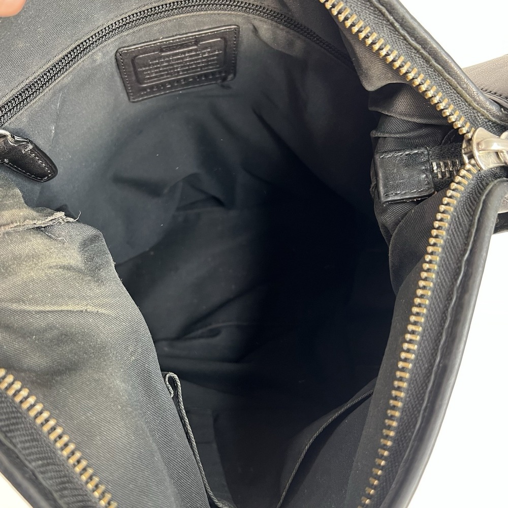 Coach Medium Shoulder Bag Legacy Penny Hobo 19889 Silver Hardware‎ Black Leather - Picture 12 of 16